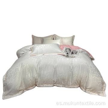 Jacquard personalizado Luxury Satin Silk Ropa de cama conjuntos de ropa de cama